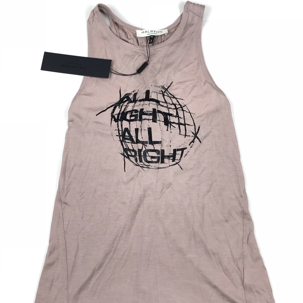 Halston Heritage Twist Racerback Tank Top Mauve